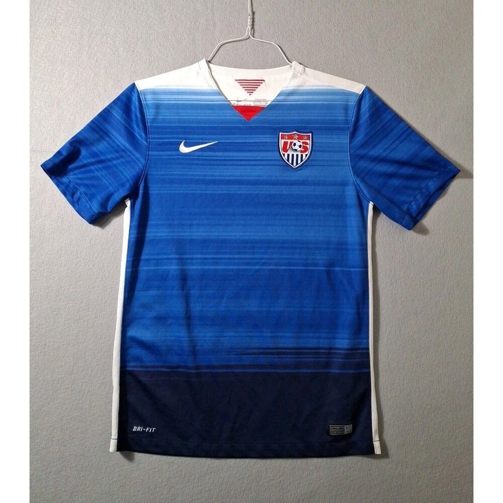 Nike Dri-Fit USA Soccer Jersey Authentic Men’s S 2015 Rivers Stretch Wicking